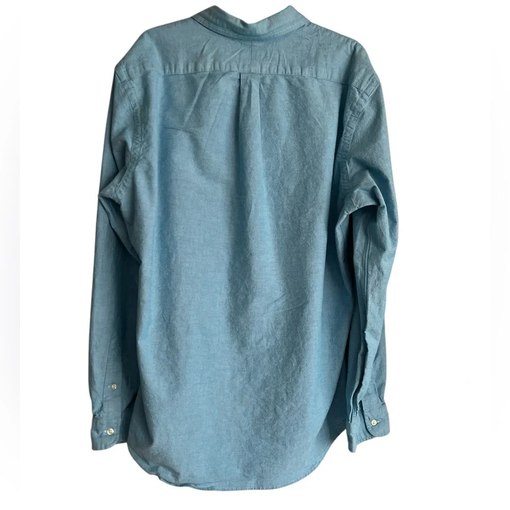 Ralph Lauren Blue Button Down Shirt Embroidered Pony Slim Fit Stretch Oxford XXL - Picture 6 of 6